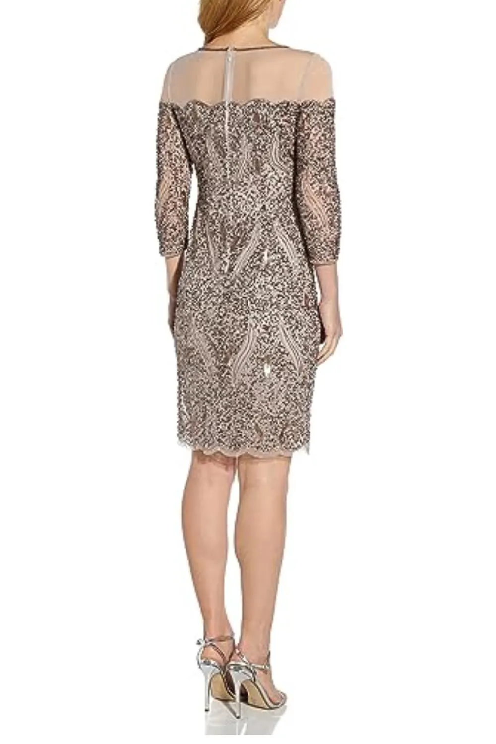 Adrianna Papell - Beaded Sequin Short Evening Dress