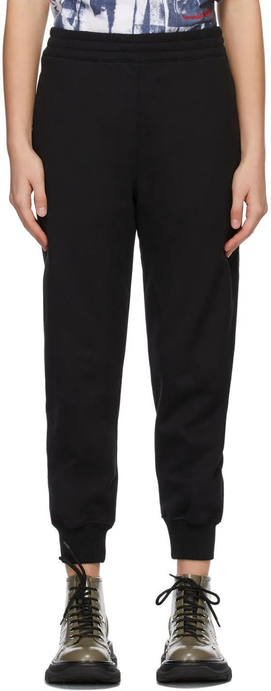 Alexander McQueen Black French Terry Lounge Pants