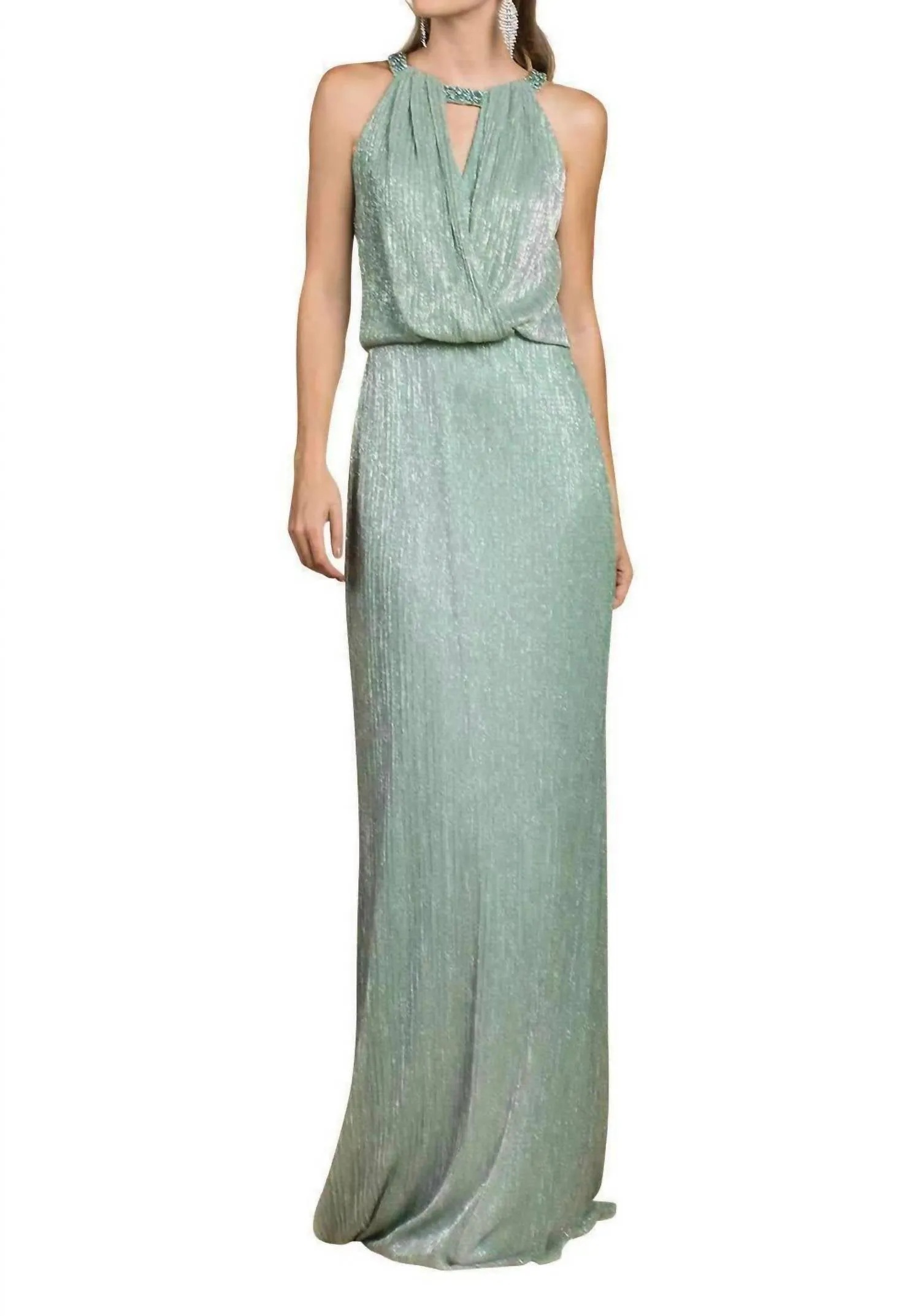 Andrea & Leo Couture - GRECIAN METALLIC DRESS