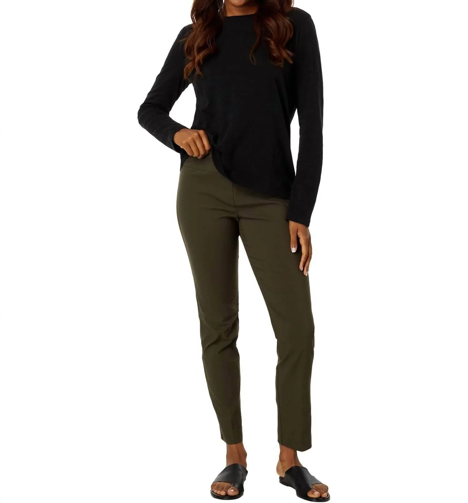 Ankle Slit Pull On Pant