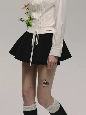 Black All waist Pants Skirt Match Low Twill