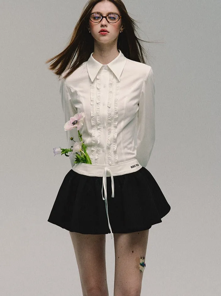 Black All waist Pants Skirt Match Low Twill