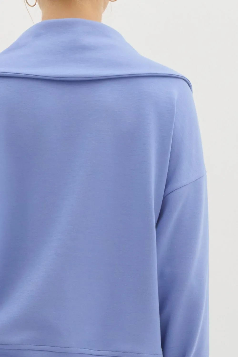 Brooklynn Blue Quarter Zip Sweatshirt