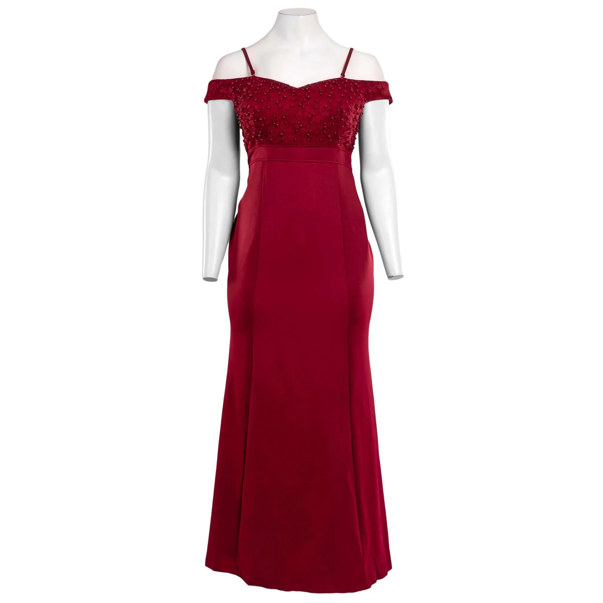 Burgundy Cold Shoulder Dress