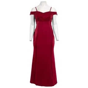 Burgundy Cold Shoulder Dress