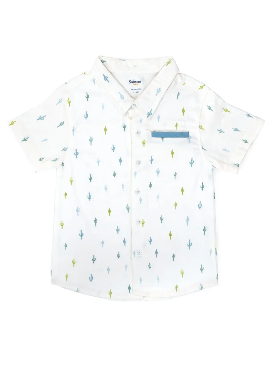 Cactus Crush Brushed Twill Shirt with Pocket detail