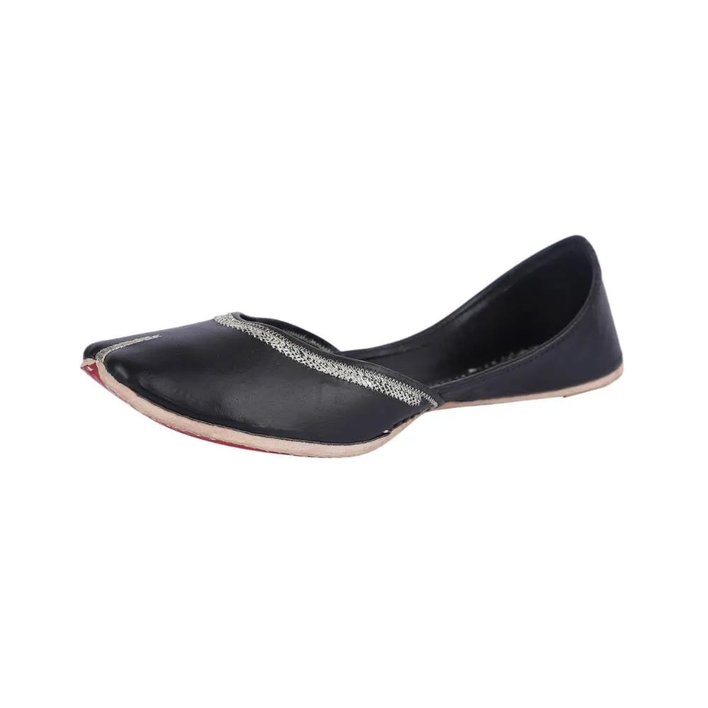Charcoal Black Women Hand-Crafted Jutti  | Summery | Casual | Day Wear