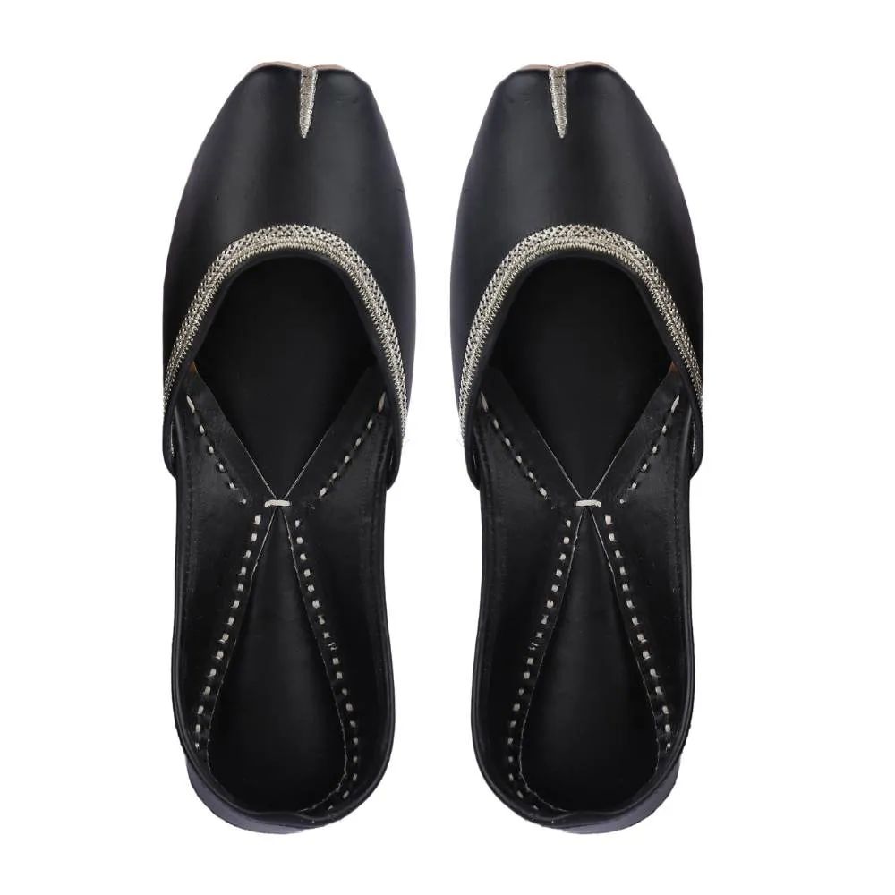 Charcoal Black Women Hand-Crafted Jutti  | Summery | Casual | Day Wear