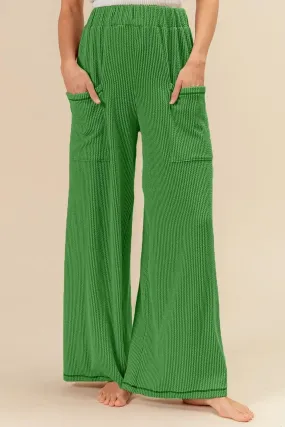 Cord Rib Waist Band Side Pocket Pants