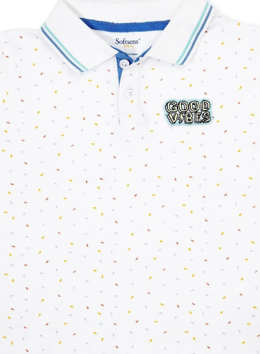 Good Vibes Pique Polo Tee
