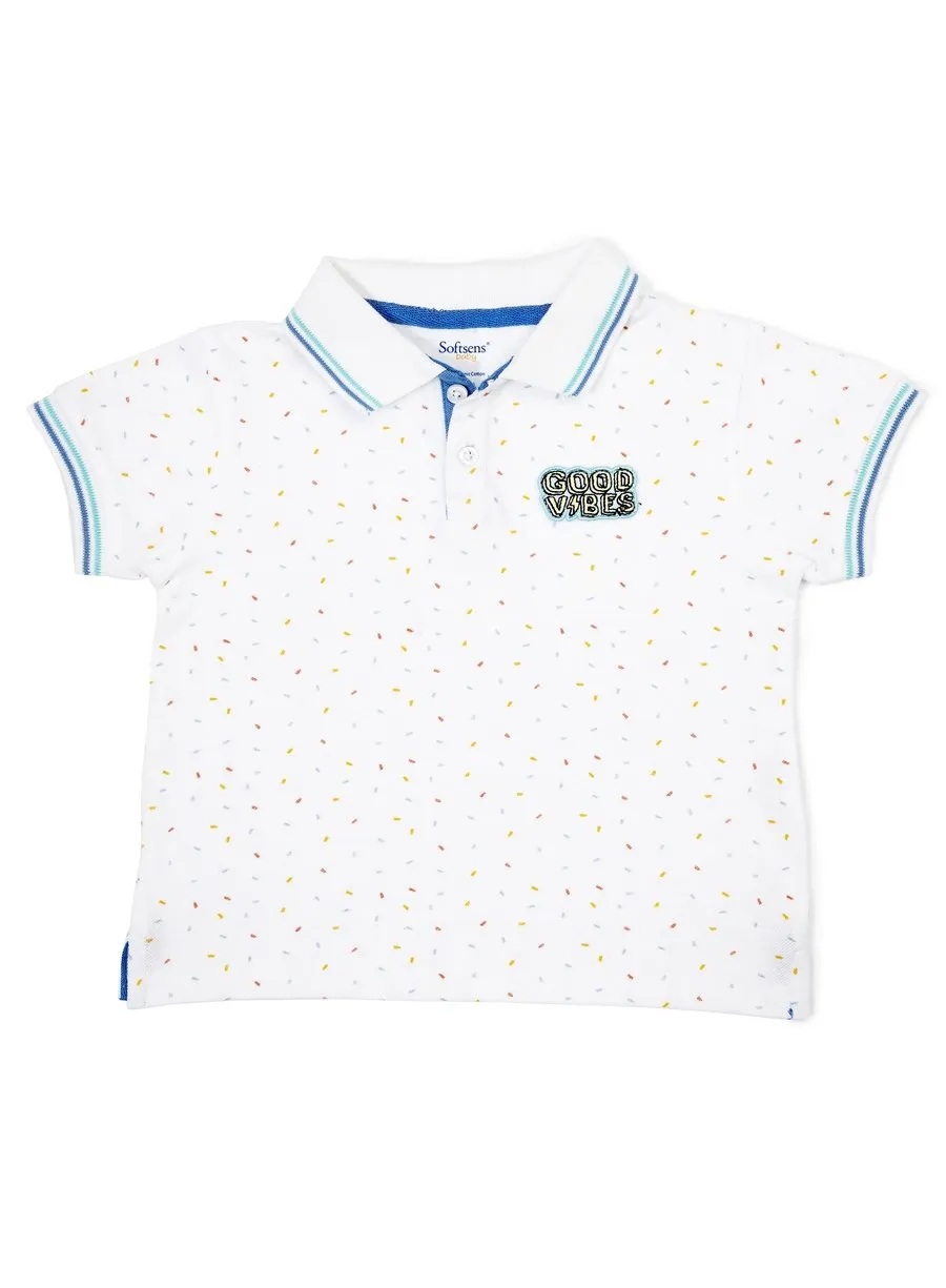Good Vibes Pique Polo Tee