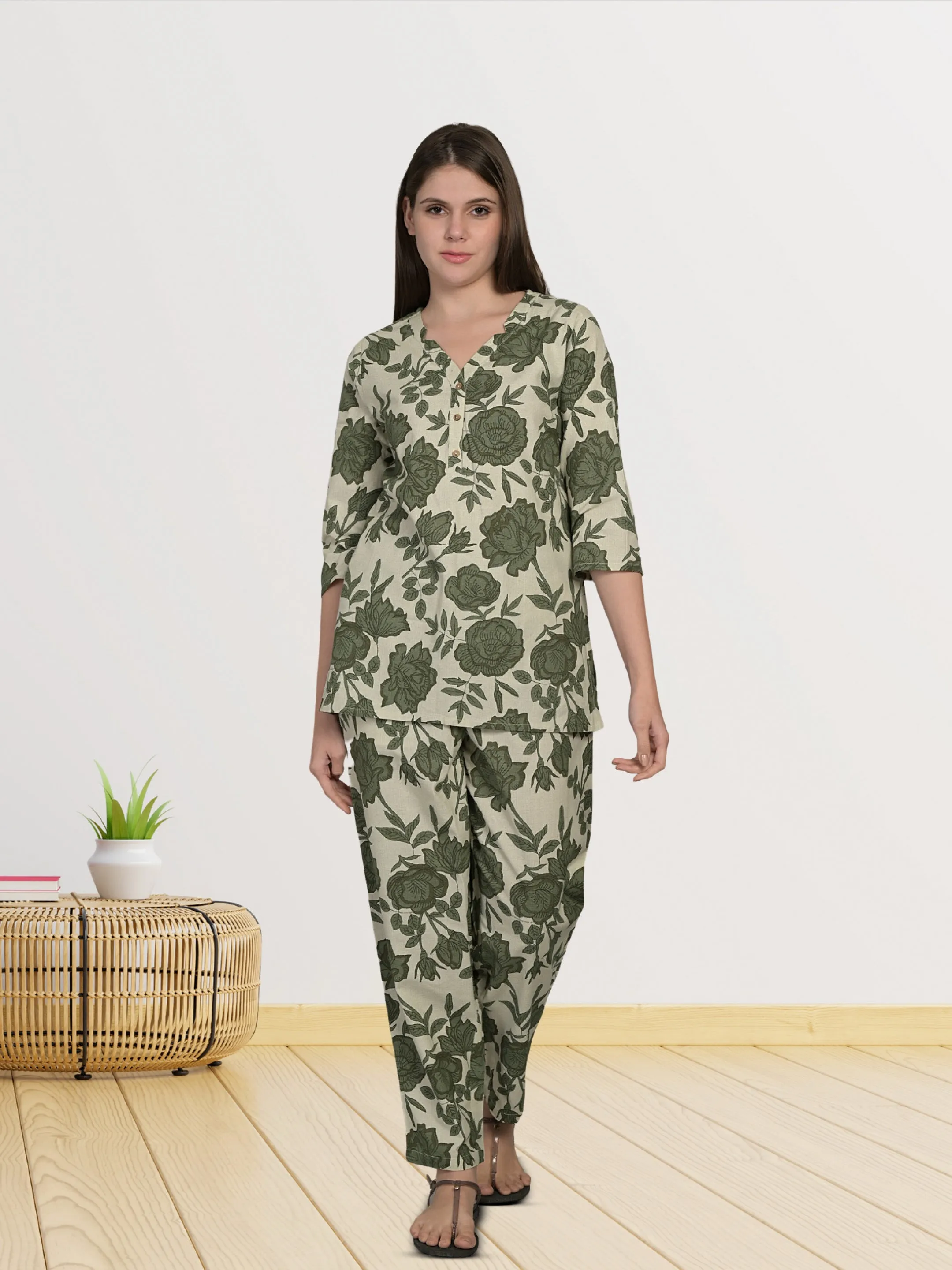 Green Printed KZ Co-Ord Set