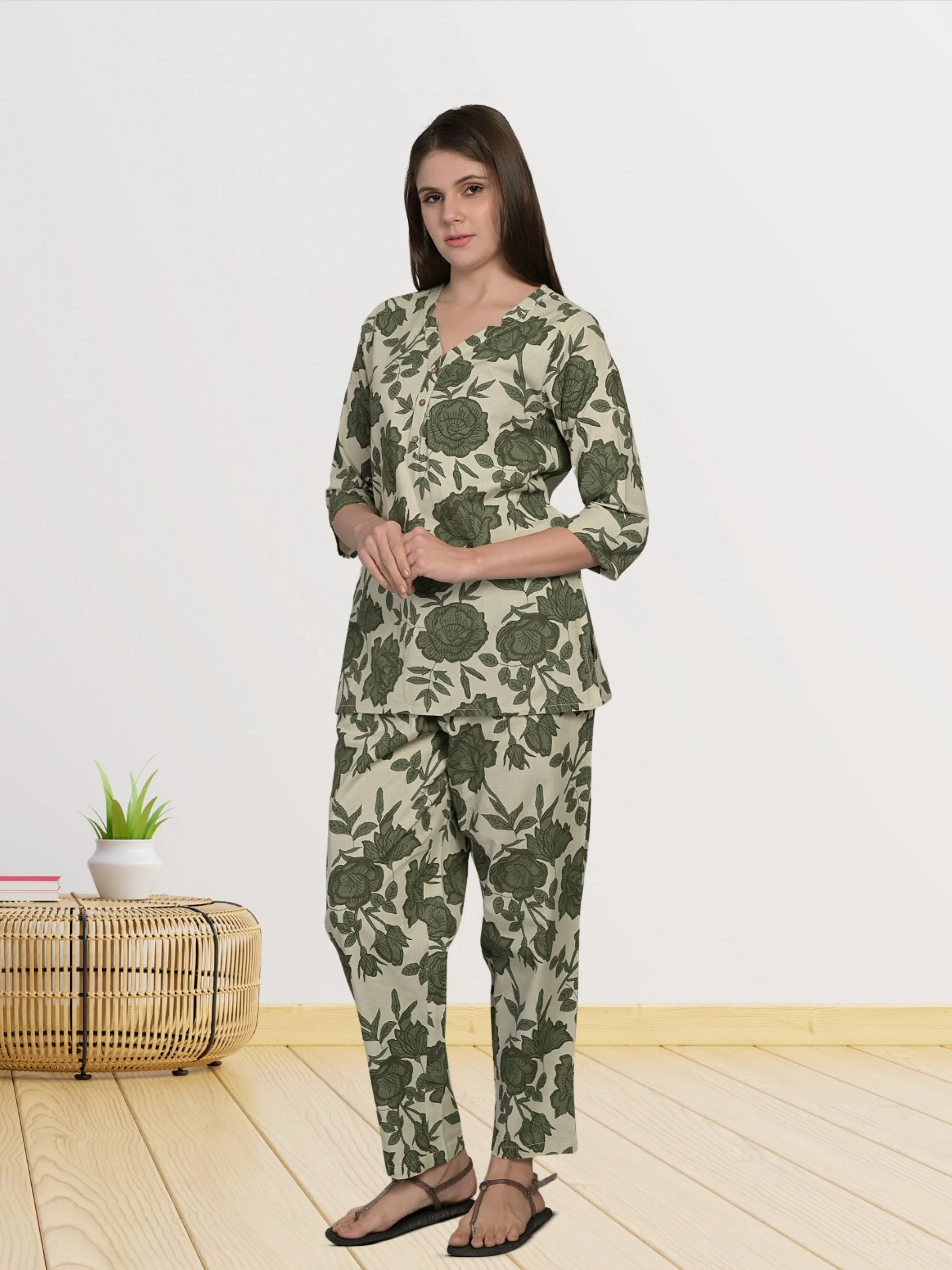 Green Printed KZ Co-Ord Set