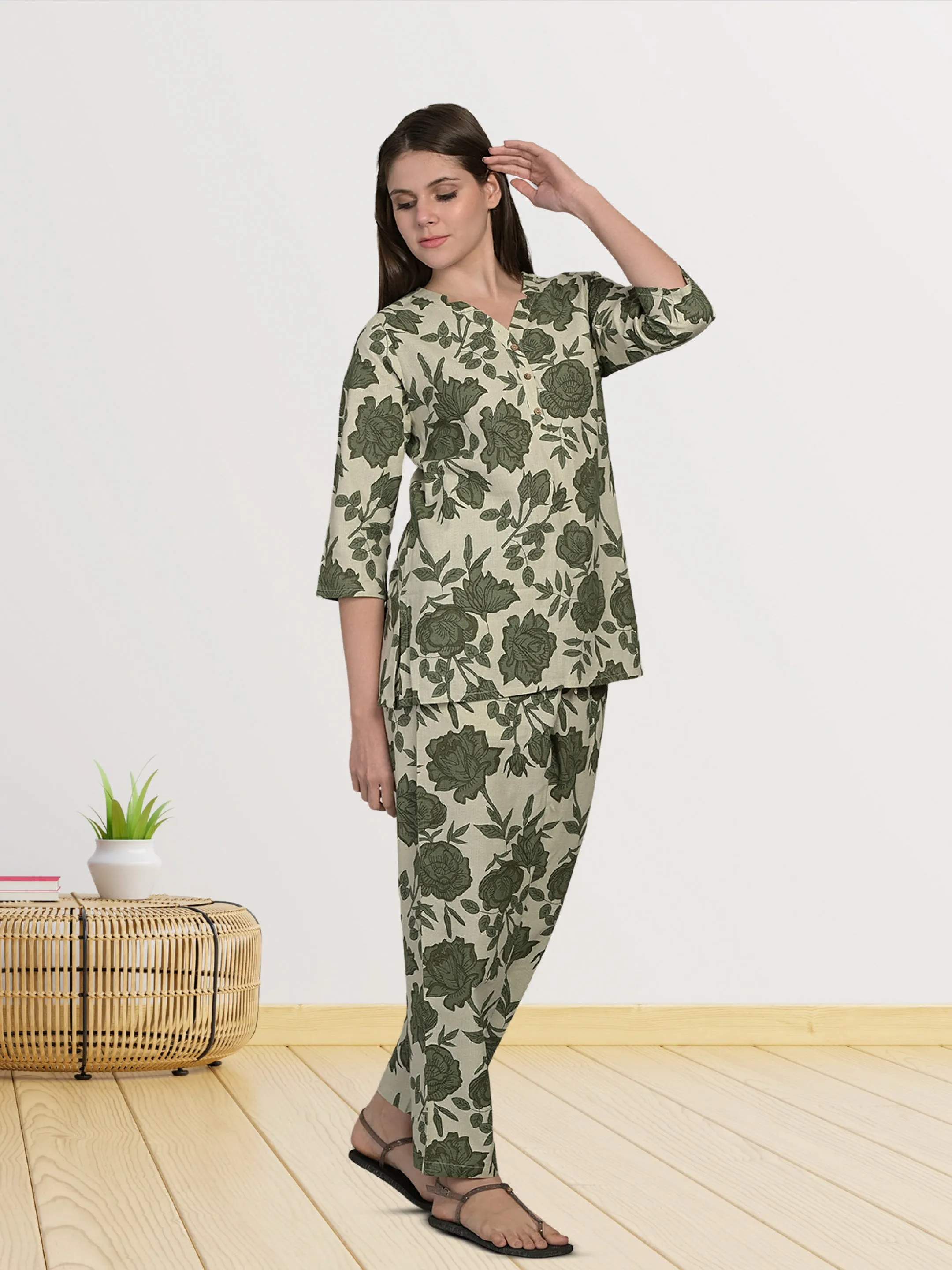 Green Printed KZ Co-Ord Set