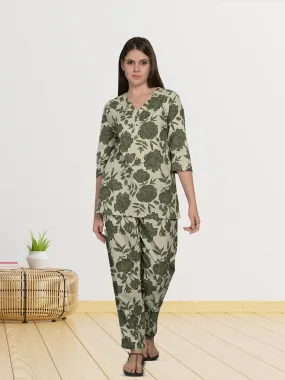 Green Printed KZ Co-Ord Set