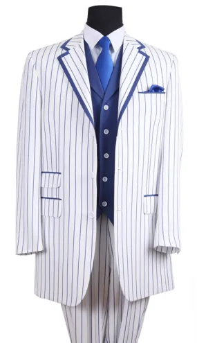 Milano Moda 5908V-BLU Mens Suit
