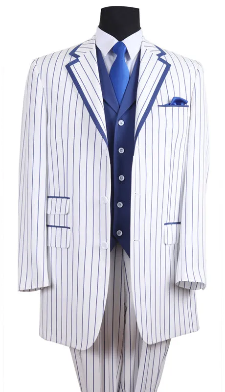 Milano Moda 5908V-BLU Mens Suit