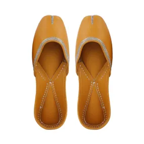 Mustard Yellow Women Jutti | Hand-Crafted | Casual | Day Wear