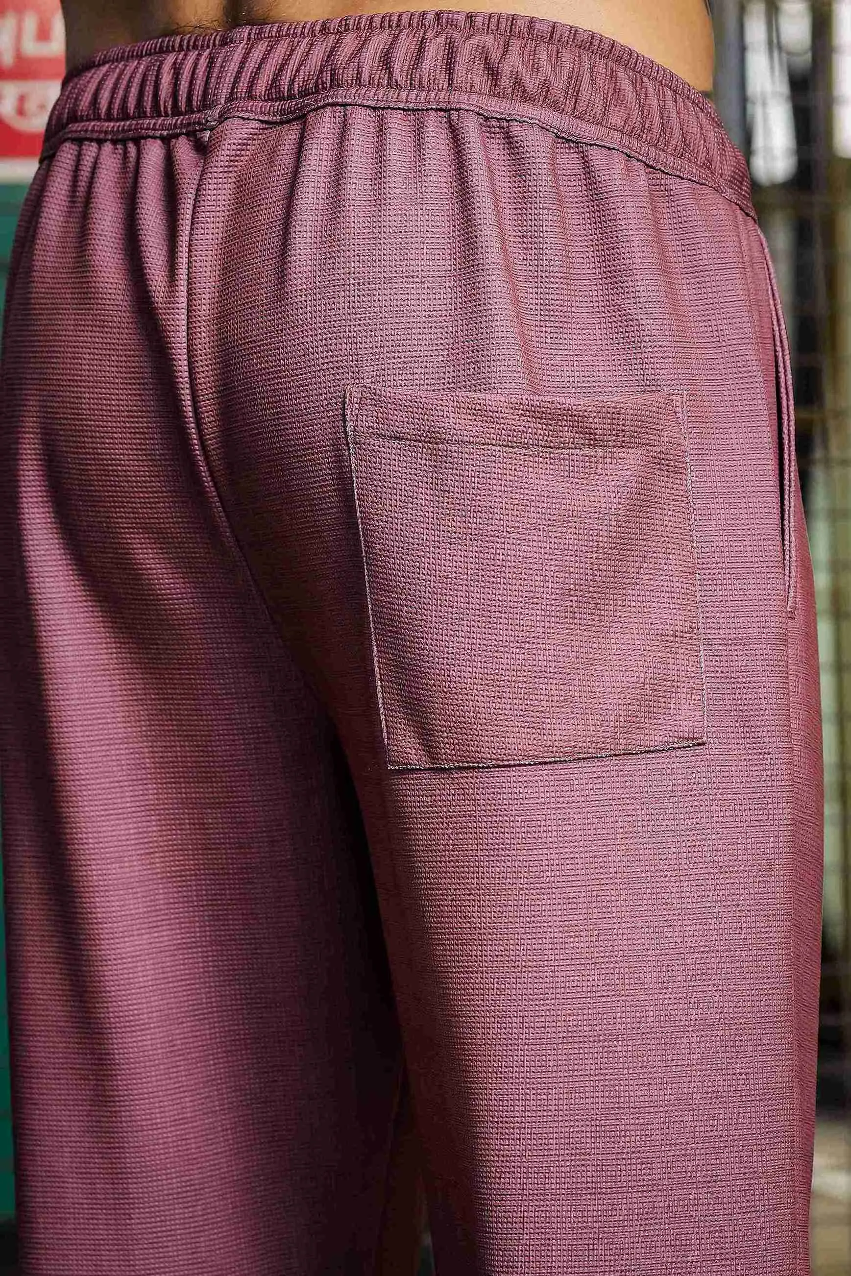 Oversized Textured Lavender Coord Set