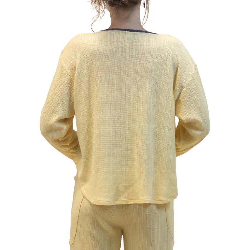 Pointelle Bird Lounge Top
