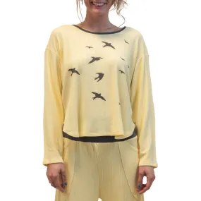 Pointelle Bird Lounge Top