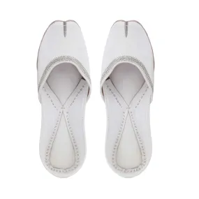 Polar White Women Jutti | Hand-Crafted | Casual | Day Wear