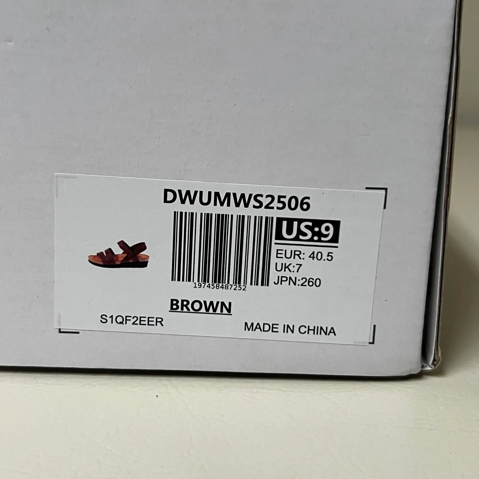 Stylish Brown Dreampairs Wedge Sandals, Size 9