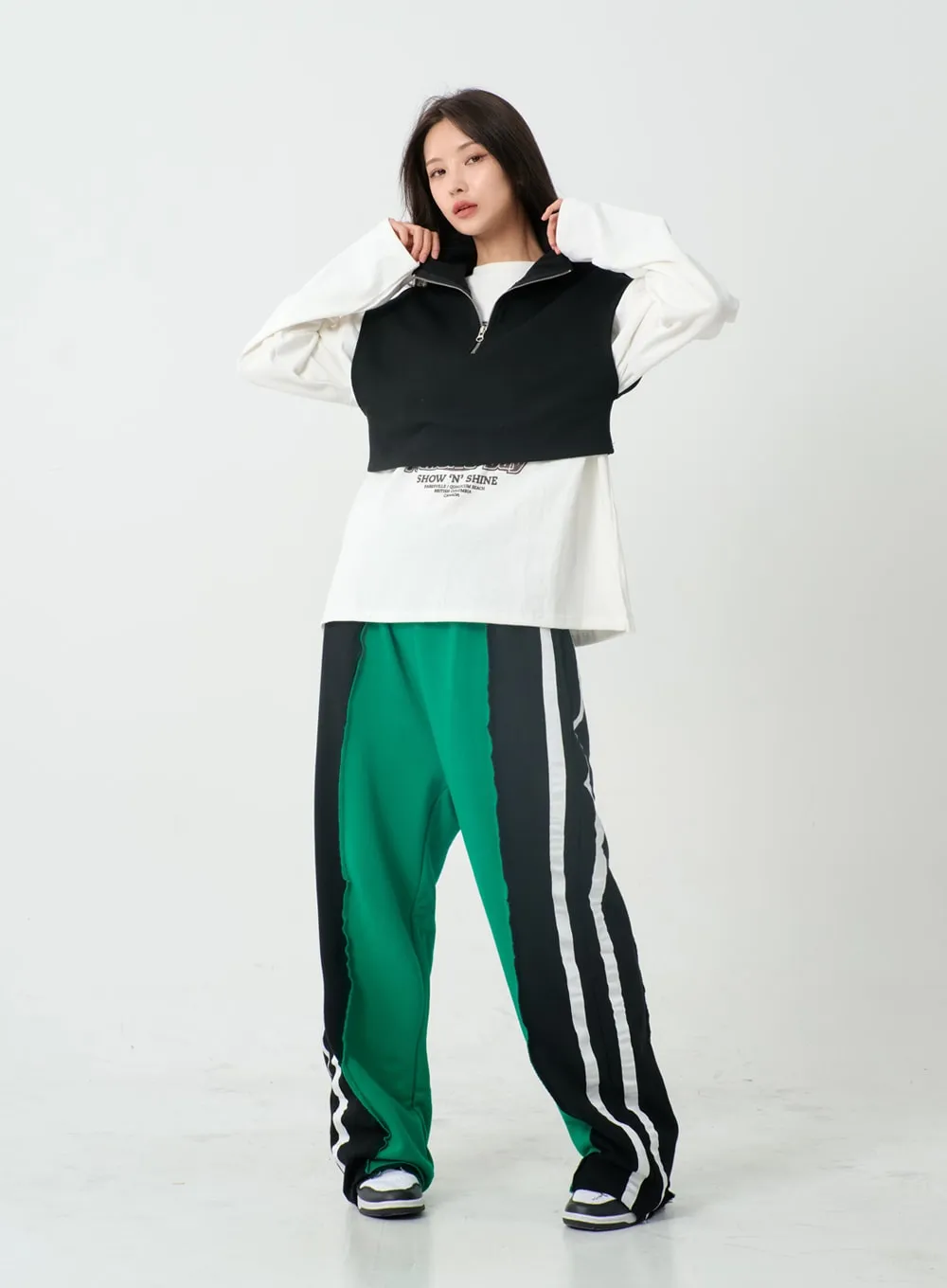 Three Color Training Wide Pants IO12
