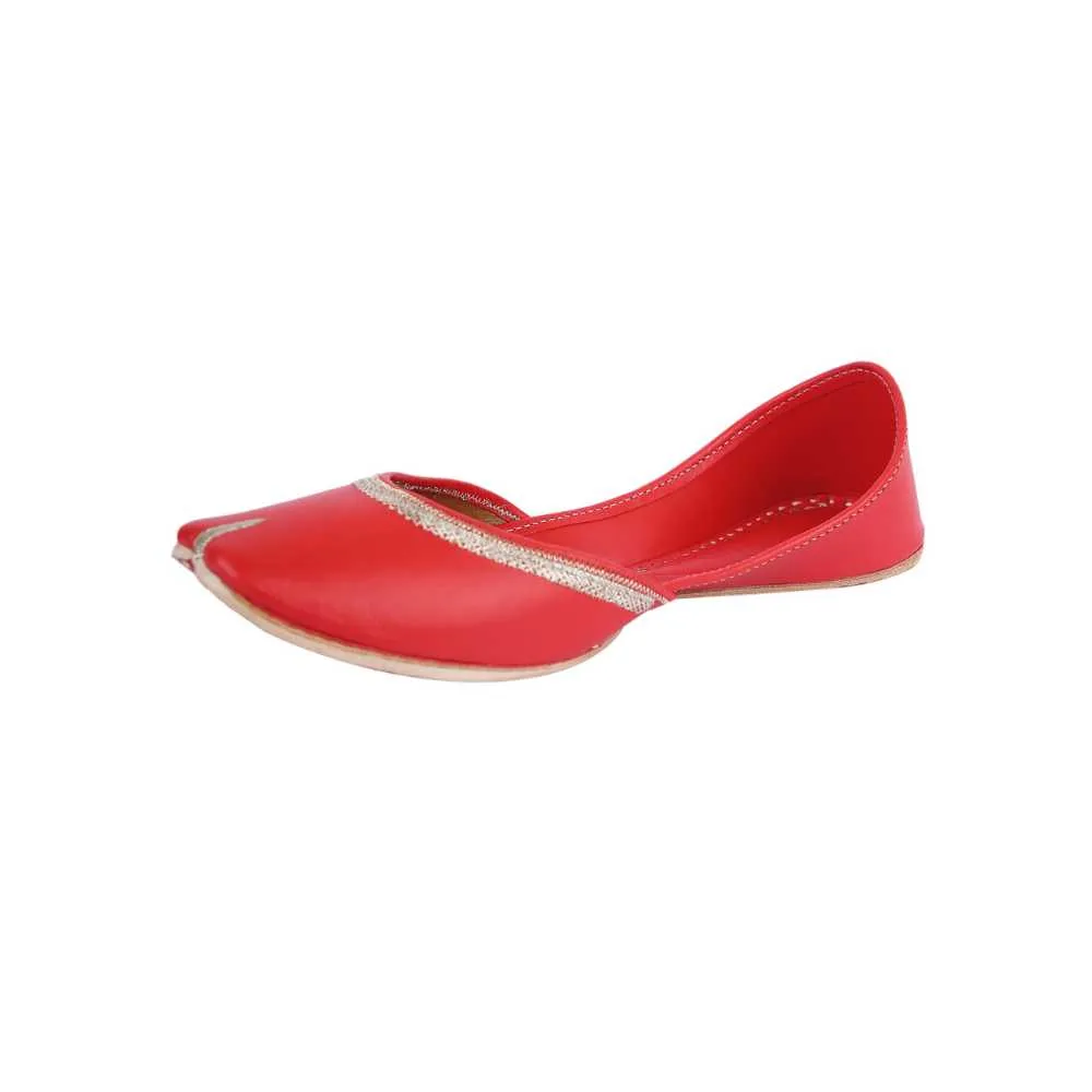 Watermelon Pink Women Jutti | Hand-Crafted | Casual | Day Wear