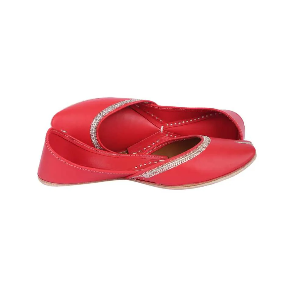 Watermelon Pink Women Jutti | Hand-Crafted | Casual | Day Wear