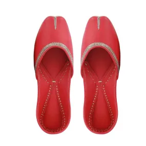 Watermelon Pink Women Jutti | Hand-Crafted | Casual | Day Wear