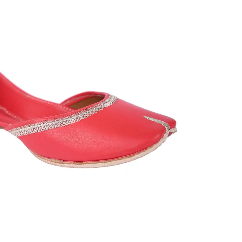 Watermelon Pink Women Jutti | Hand-Crafted | Casual | Day Wear